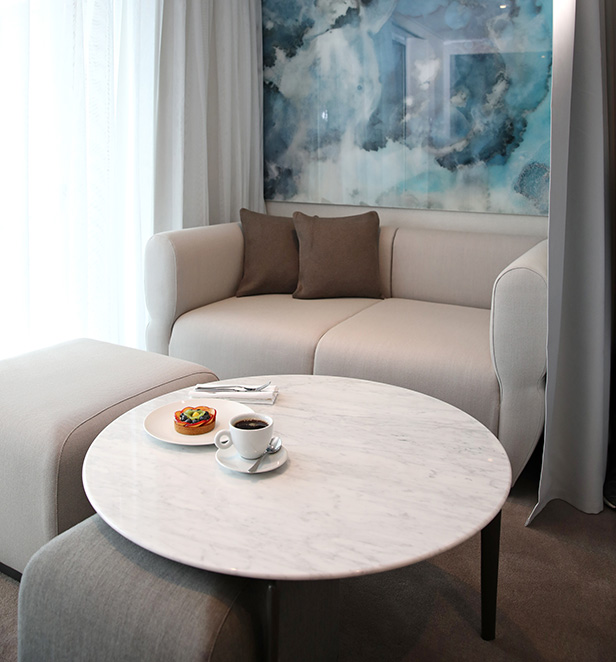 Verandah Suite lounge area, Scenic Eclipse I