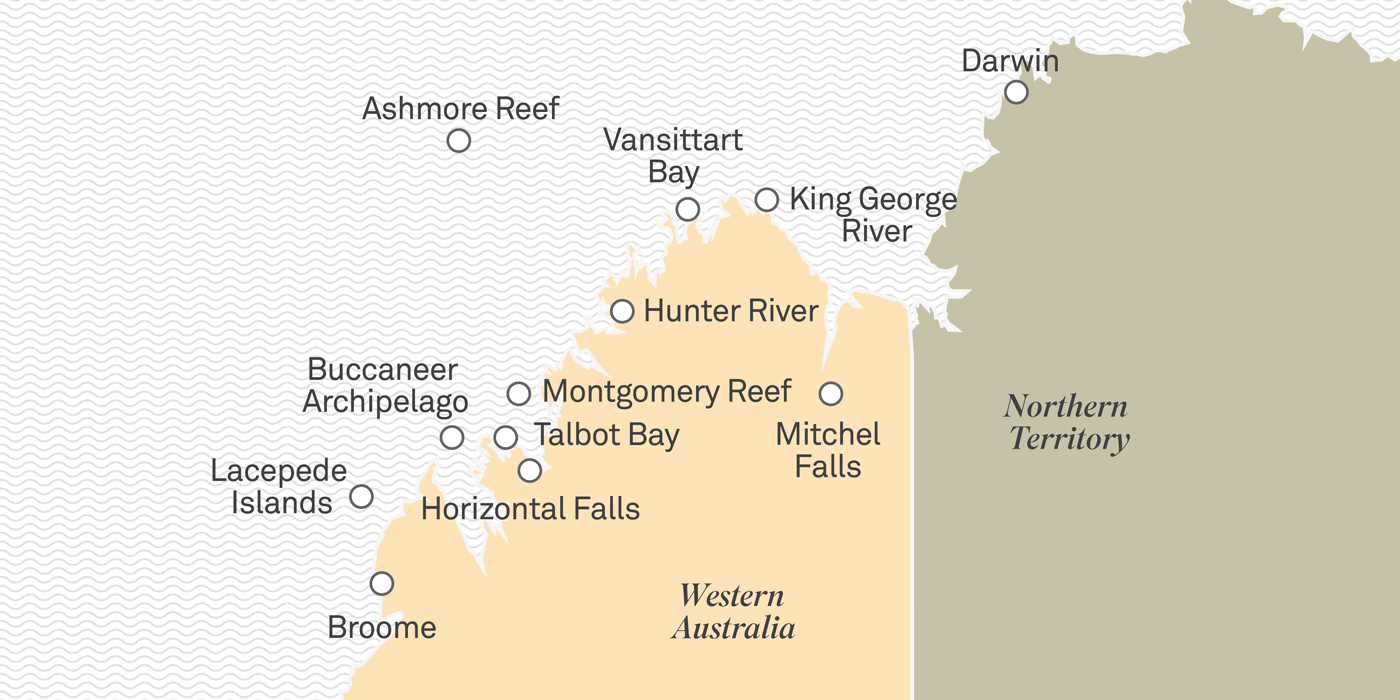 Helicopter excursion locations in The Kimberley region Australia
