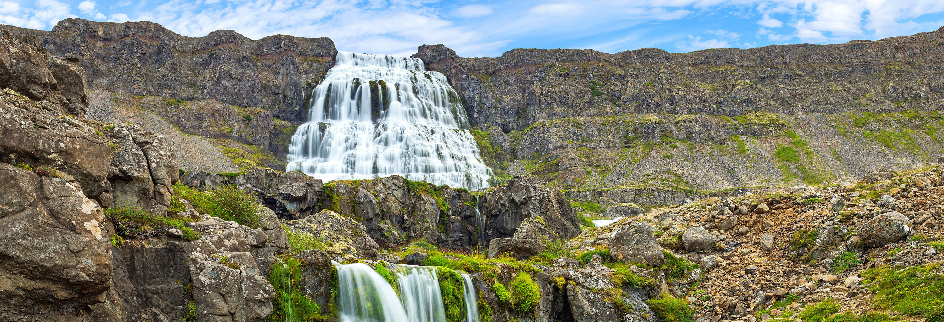 Witness majestic Dynjandi Waterfall