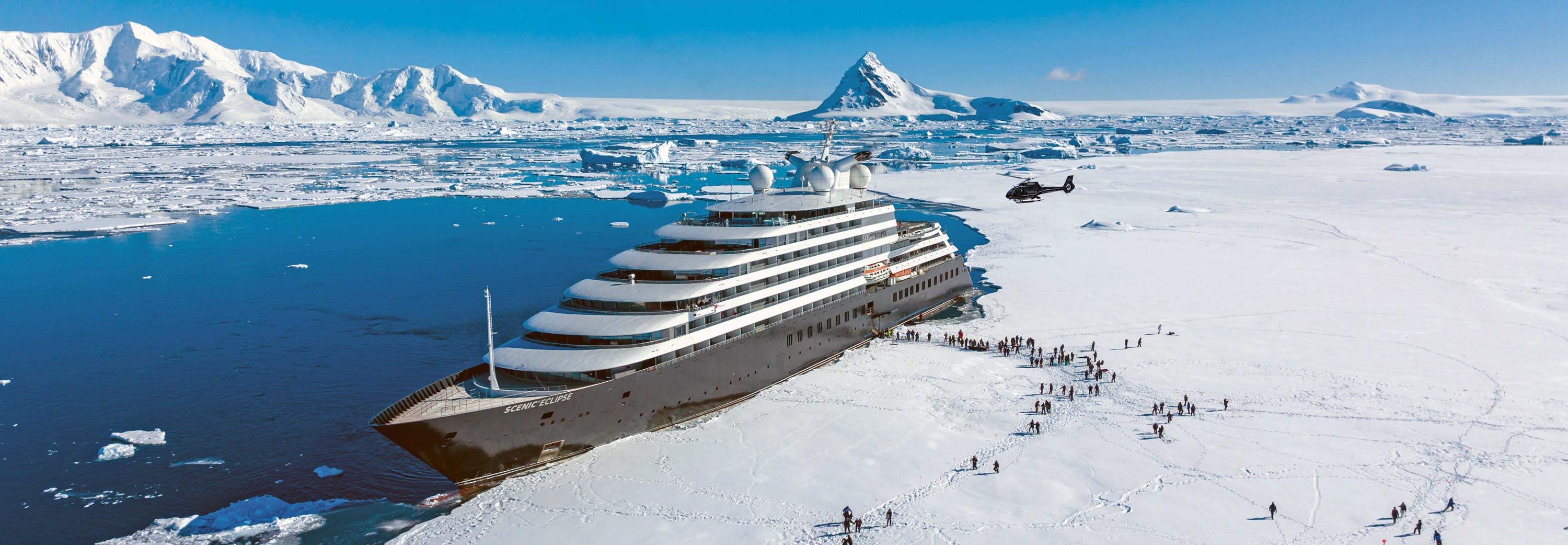 Scenic Eclipse in Hanusse Bay, Antarctica