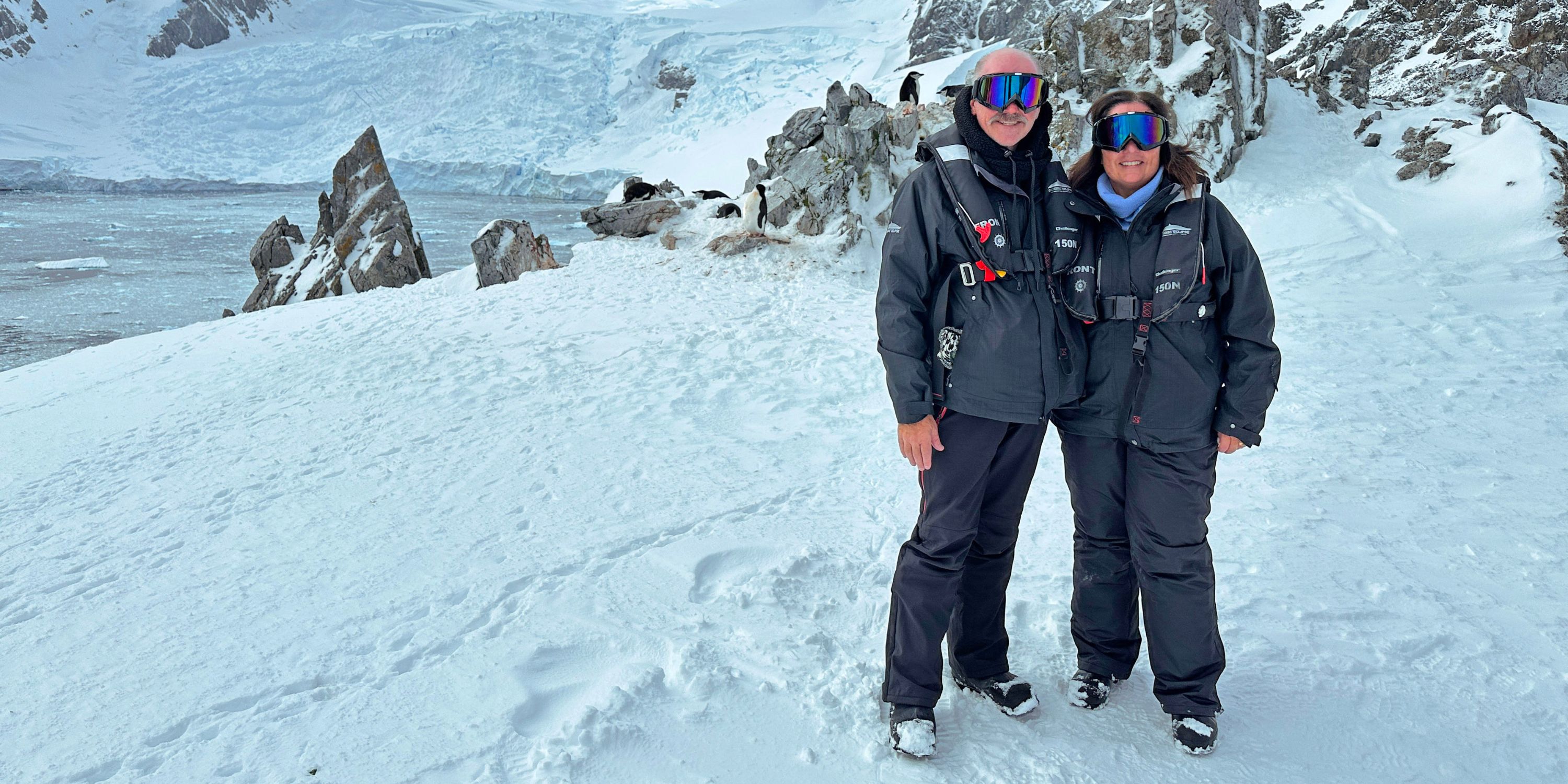 Couple in Antarctica