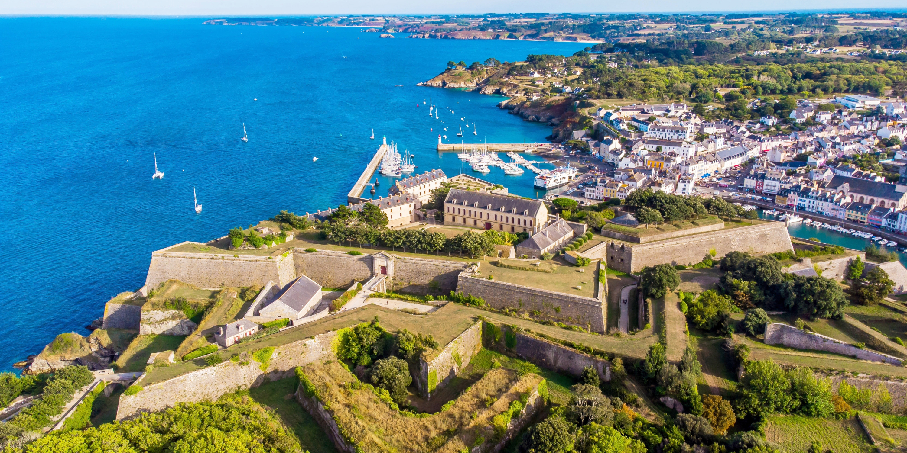 The Vauban Citadel stands above the port of Le Palais, symbolising a thousand years of history on Belle-Ile-en-Mer.