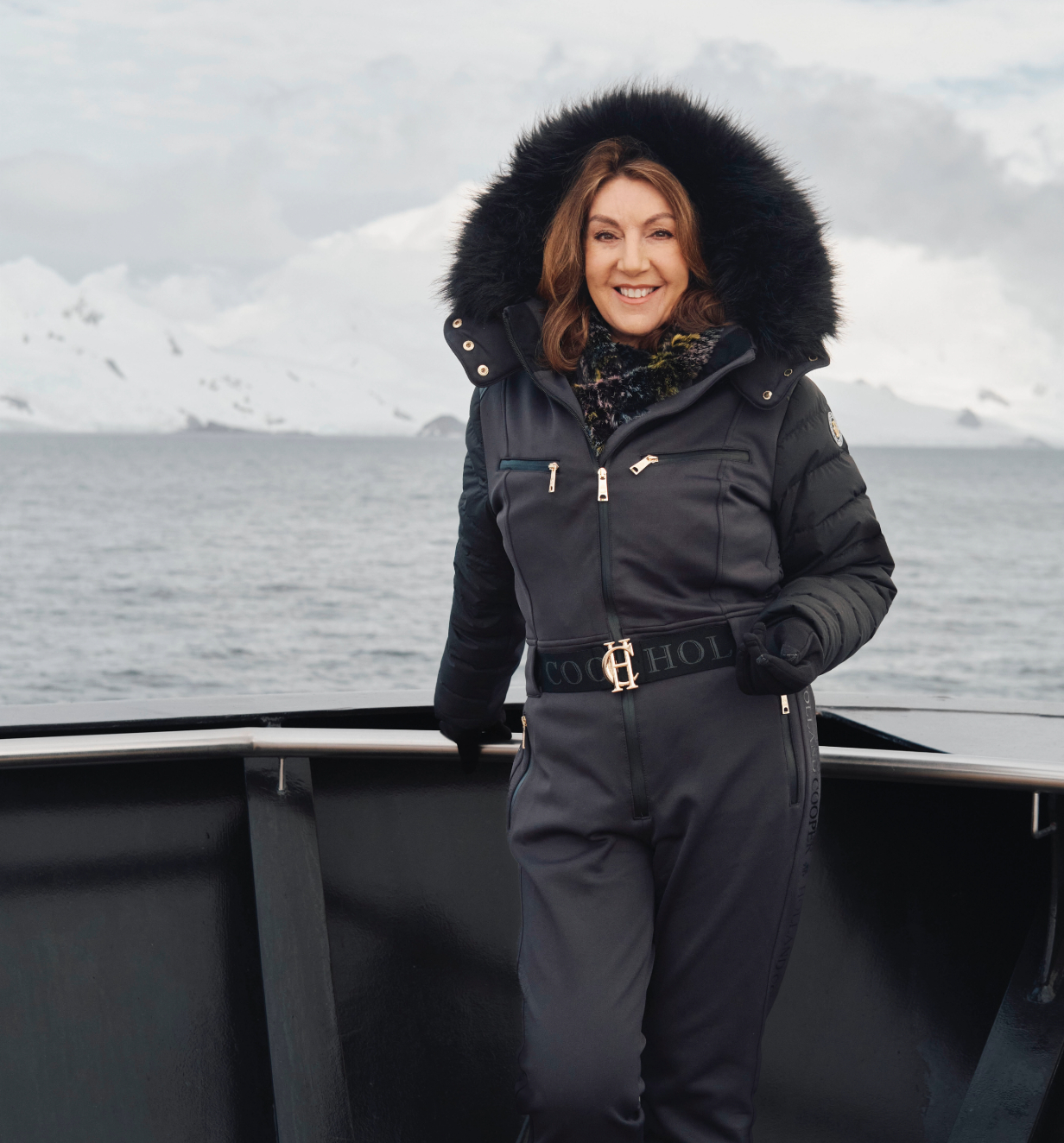Jane McDonald on board the Scenic Eclipse Star-Ship