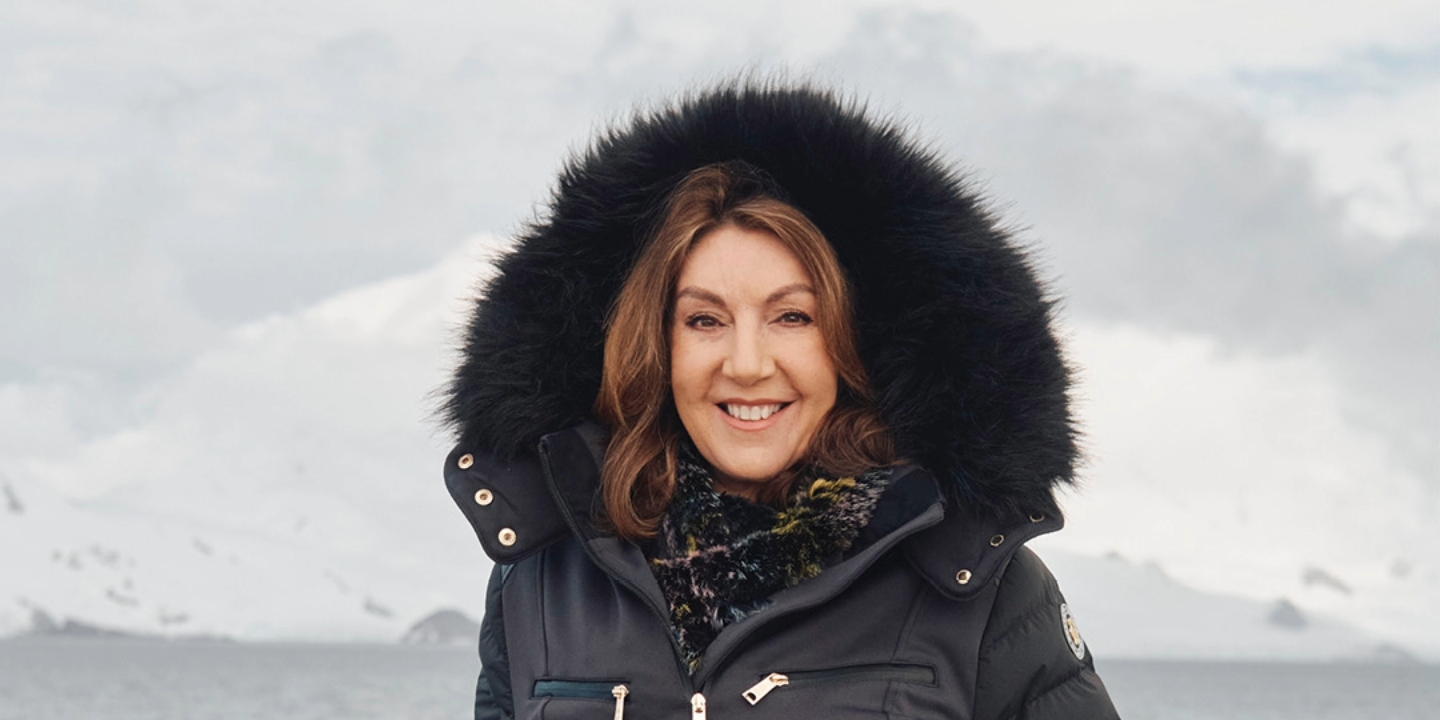 Jane McDonald on board the Scenic Eclipse Star-Ship.