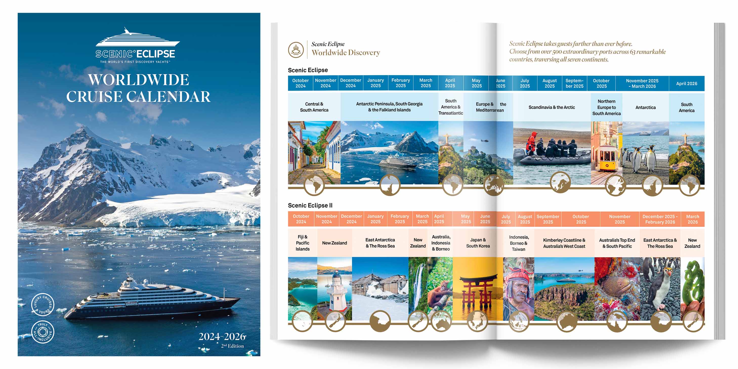 Ocean Cruise Calendar 2024 - 2026