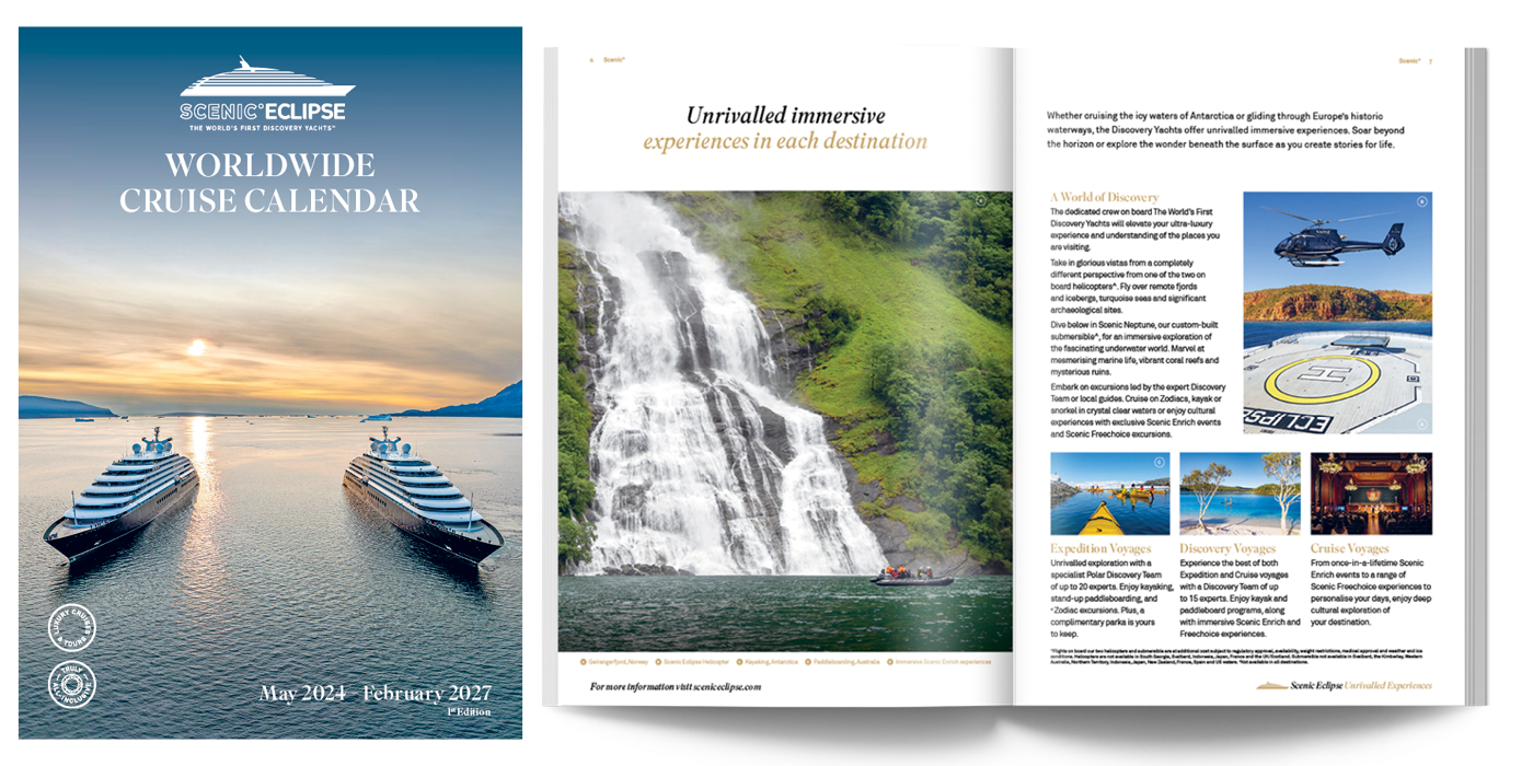 Ocean Cruises 2025 & 2026 UltraLuxury Scenic Eclipse Scenic