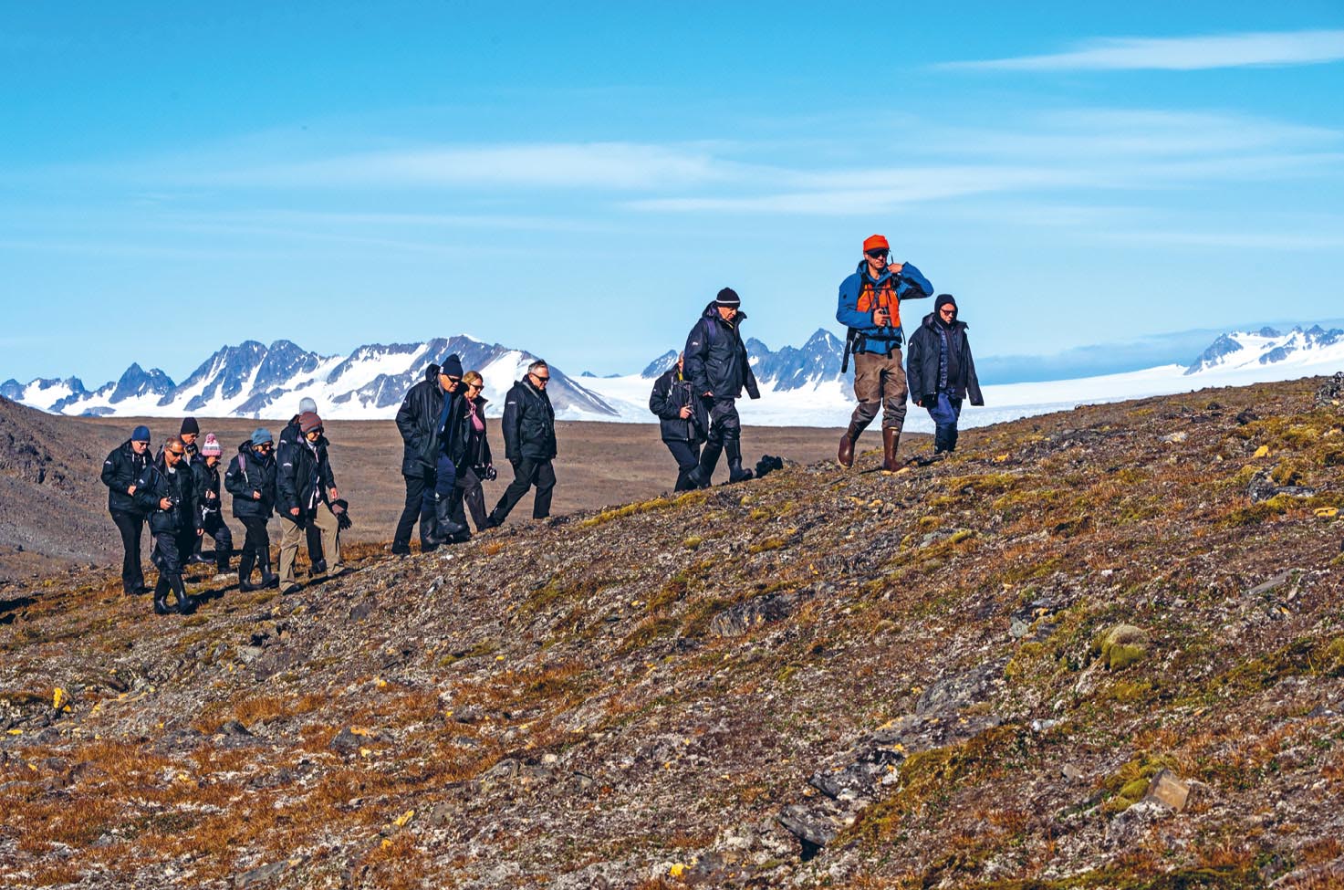 A Discovery Team take guests on an Arctic Excursion