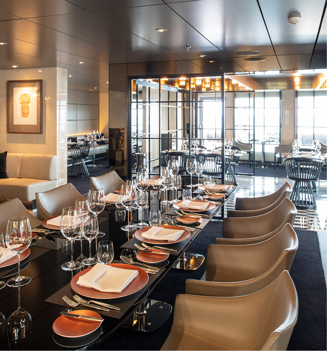Lumiere Restaurant on board an ultra-luxury discovery yacht