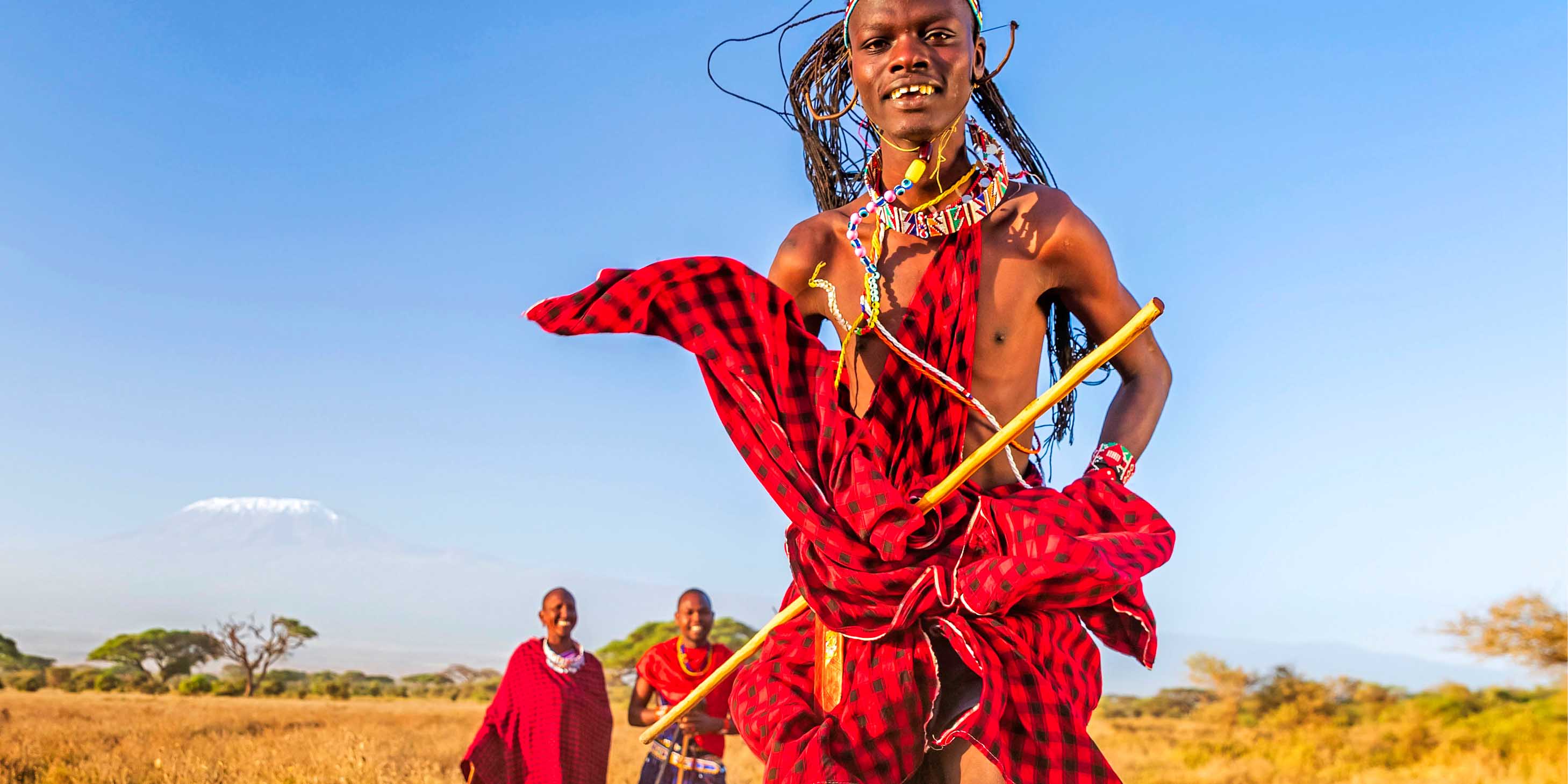 Maasai Tribe dancing for guests, Scenic Enrich experience.